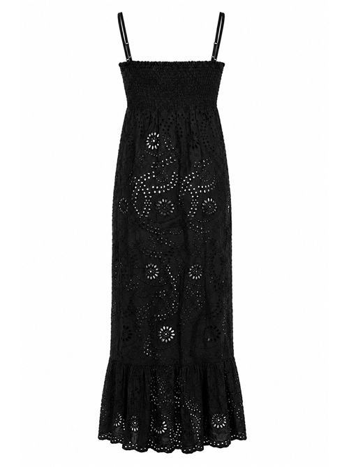 Abito lungo Jemma in cotone sangallo Nero Mc2 Saint Barth | JME00201443L